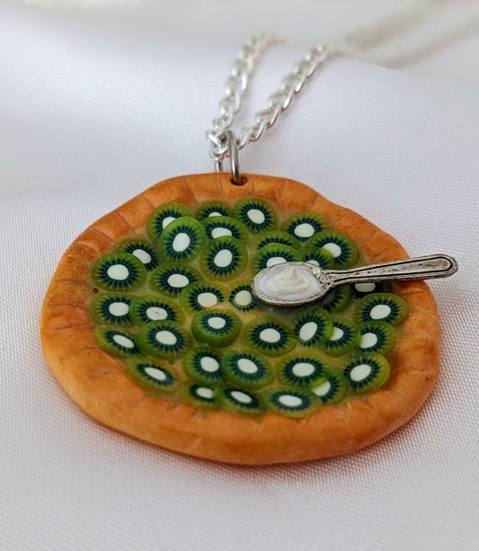 COLLIER TARTE AU KIWI