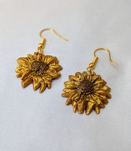 BOUCLES D'OREILLES TOURNESOL