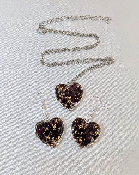 PARURE CĹ’URS ROSE ROUGE