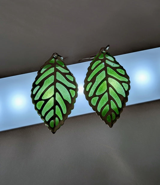 BOUCLES D'OREILLES FEUILLES