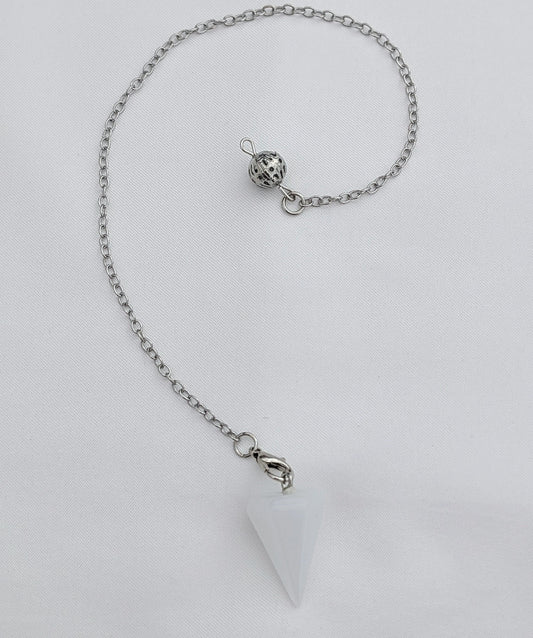 Pendule en verre, fait main, idéal pour la radiesthésie, les pratiques spirituelles et la divination, outil énergétique raffiné.