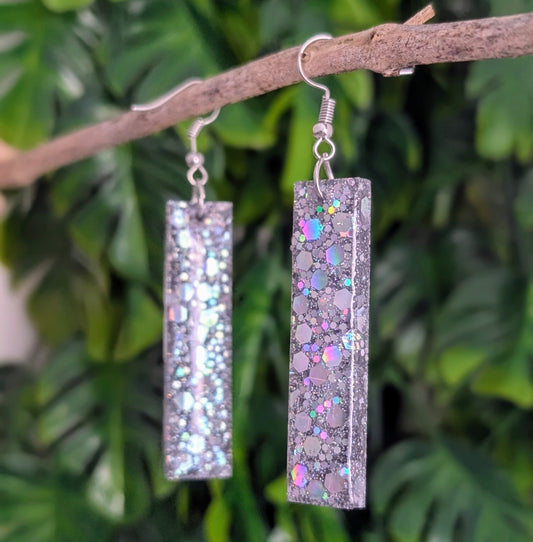 BOUCLES D'OREILLES ARGENTÉ 5CM