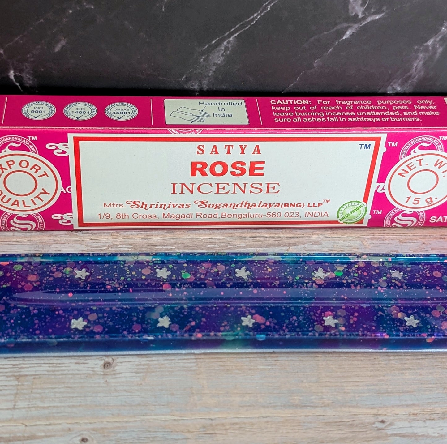 Porte-Encens avec Boîte d’Encens à la Rose