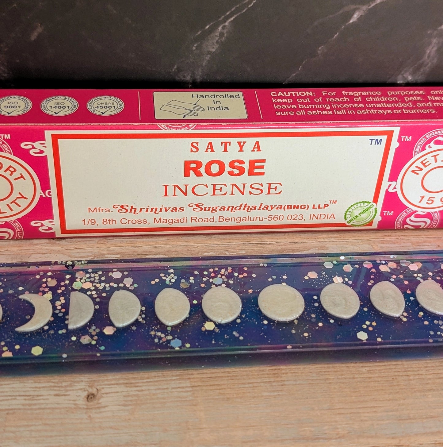 Porte-Encens avec Boîte d’Encens à la Rose