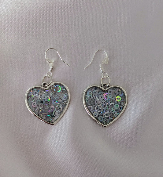 BOUCLES D'OREILLES CŒUR HOLOGRAPHIQUE