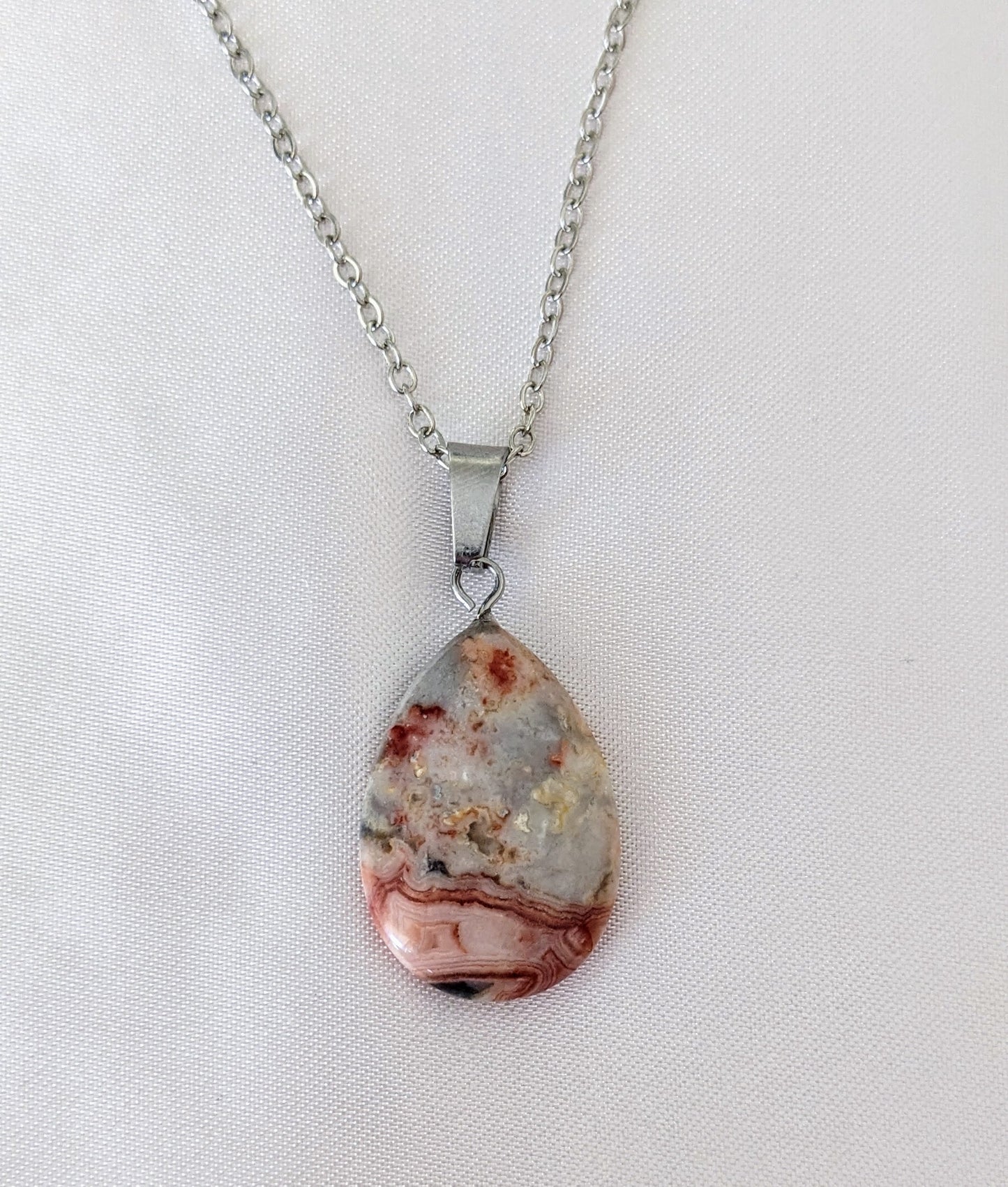 Collier Agate Crazy lace