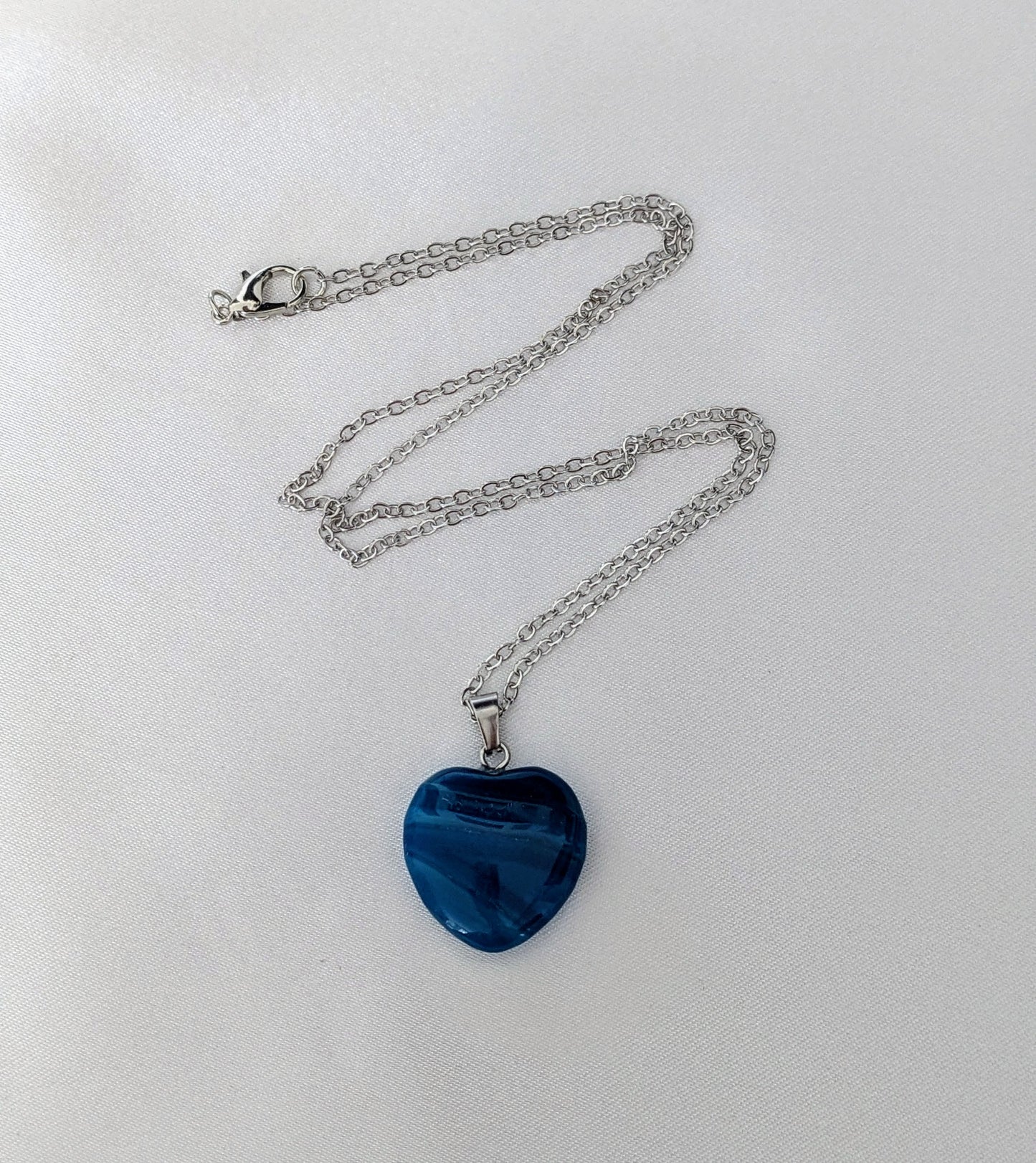 Collier Agate Bleu