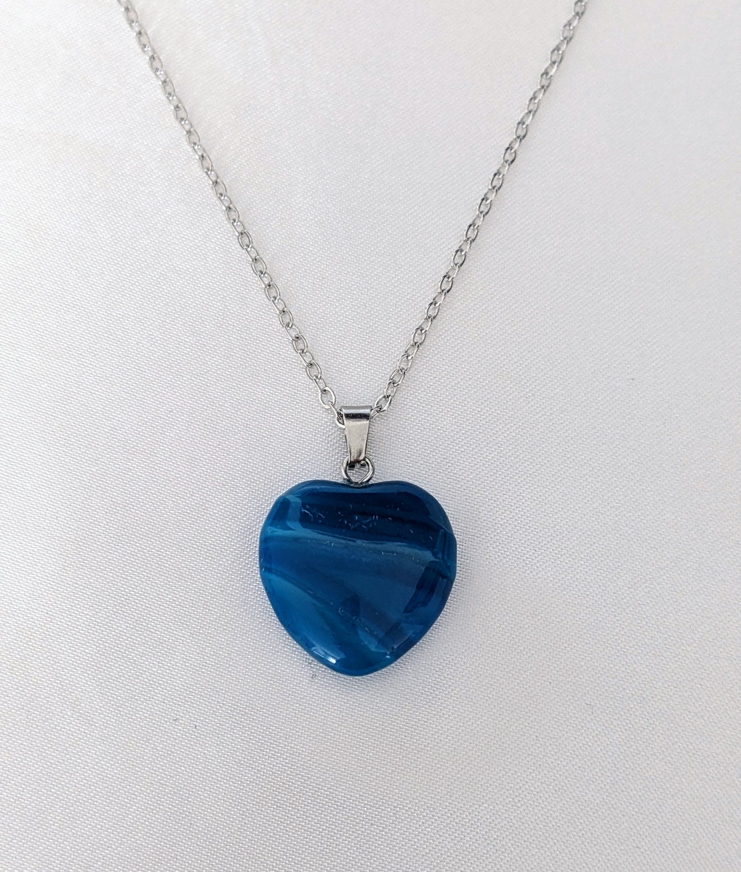 Collier Agate Bleu