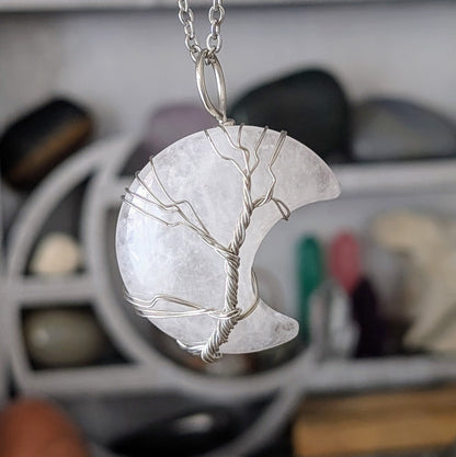 Collier Cristal De Roche Arbre De Vie