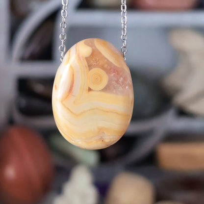 COLLIER AGATE CRAZY LACE