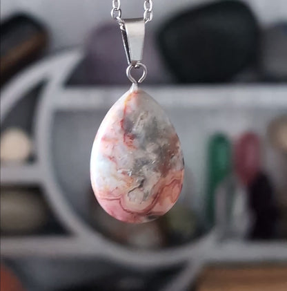 Collier Agate Crazy lace