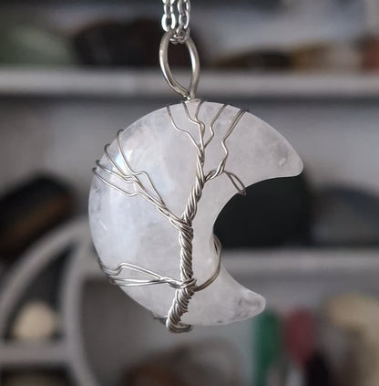 Collier Cristal De Roche Arbre De Vie