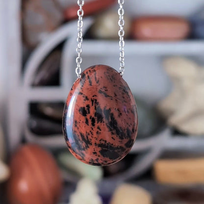 COLLIER OBSIDIENNE ACAJOU