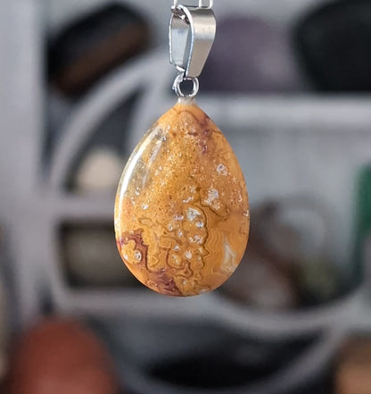 Collier Agate Crazy Lace