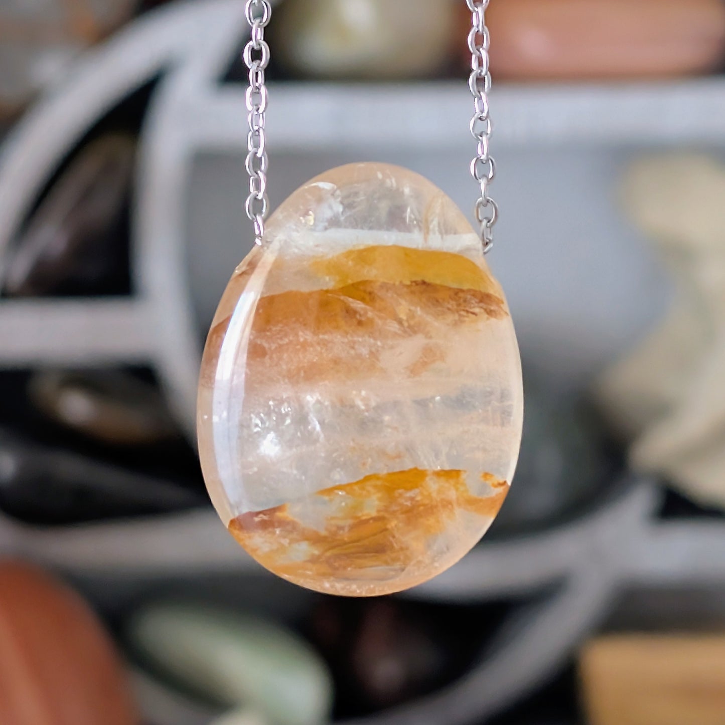 COLLIER QUARTZ FERRUGINEUX