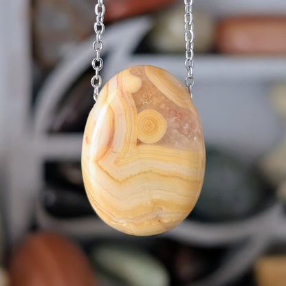 COLLIER AGATE CRAZY LACE