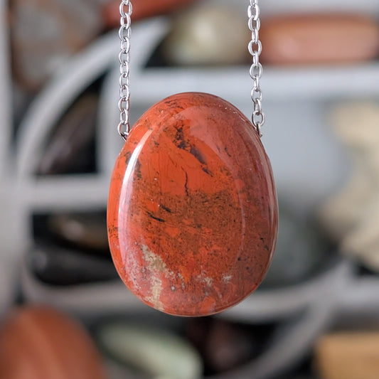 COLLIER JASPE ROUGE
